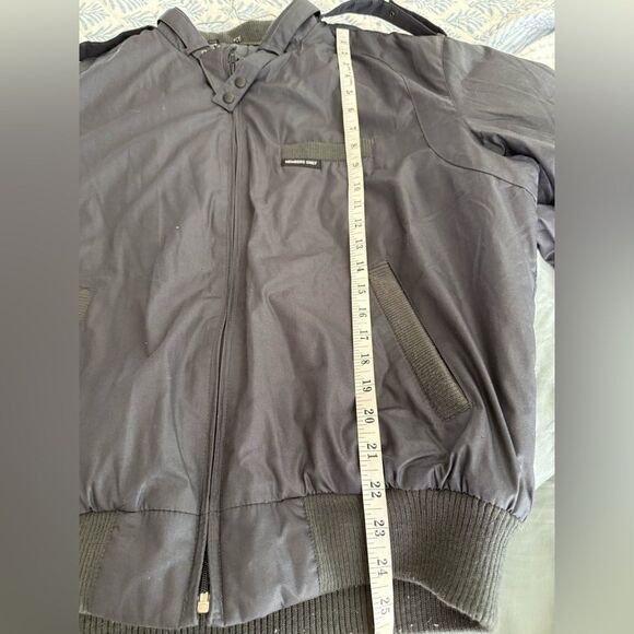 Members Only Collared Bomber Jacket Gray Lightweight Full Zip Flap Pocket Men 42 - Picture 9 of 10